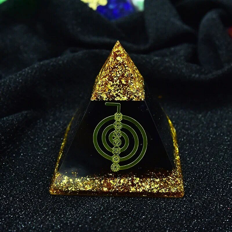 Natürliche Kristall energie Orgonit Turmalin handgemachte Anpassung Orgon pyramide Harz Heilung Yoga EMK Schutz Orgonit