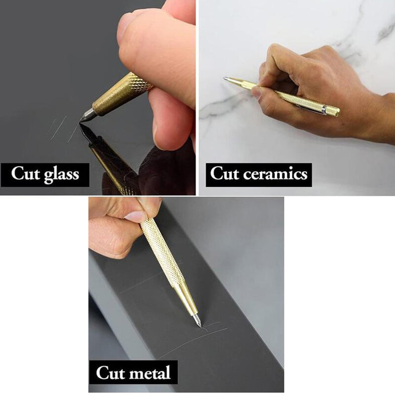 ปากกาตัดกระเบื้องโลหะคาร์ไบด์แผ่นโลหะ150มม. 5ชิ้นปากกามาร์กเกอร์แก้วปากกาสำหรับตัดเครื่องมือมือกระเบื้อง
