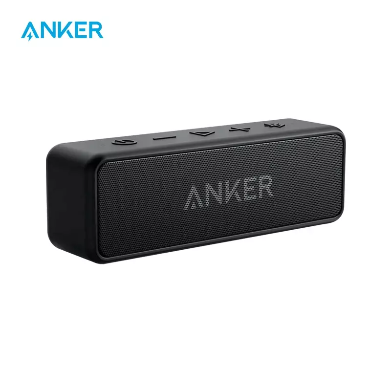 Anker Soundcore 2 휴대용 무선 블루투스 스피커, 더 나은 베이스, 24 시간 재생, 66ft 블루투스 범위, IPX7 방수