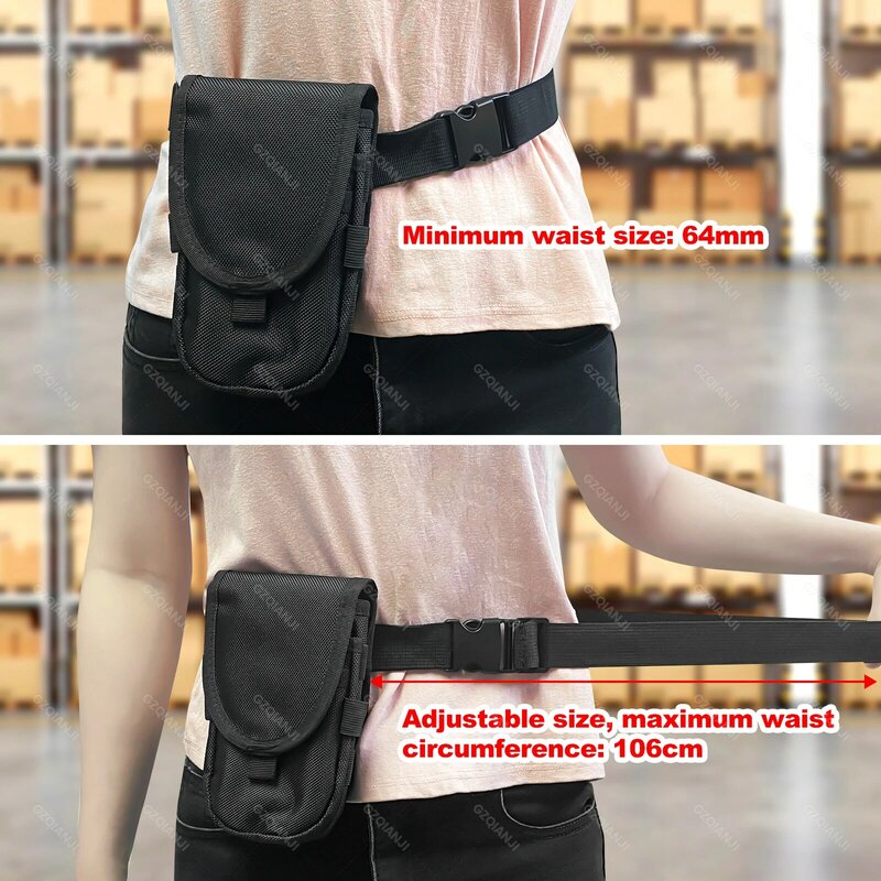 ウエストベルトとポケット付きのアウトドアキャンプ用バッグ,Android用,端子台,ナイロンケース,4.7-7.2インチ