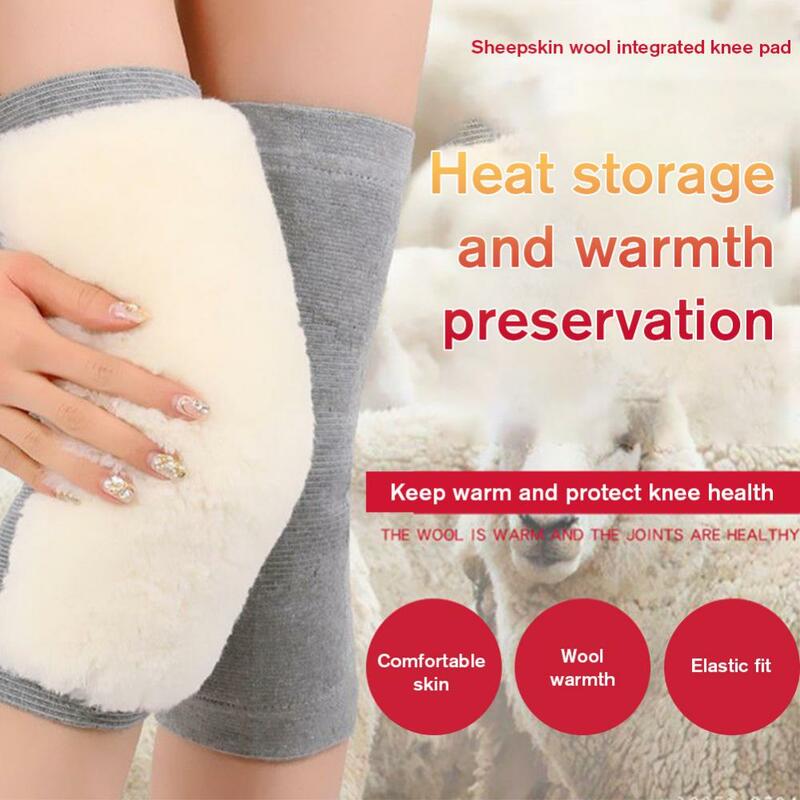2023 Winter Wool Knee Pads Unisex Cashmere Knee Warmers Prevent Arthritis Keep Warm Knee Protector Thick Cotton Kneepad