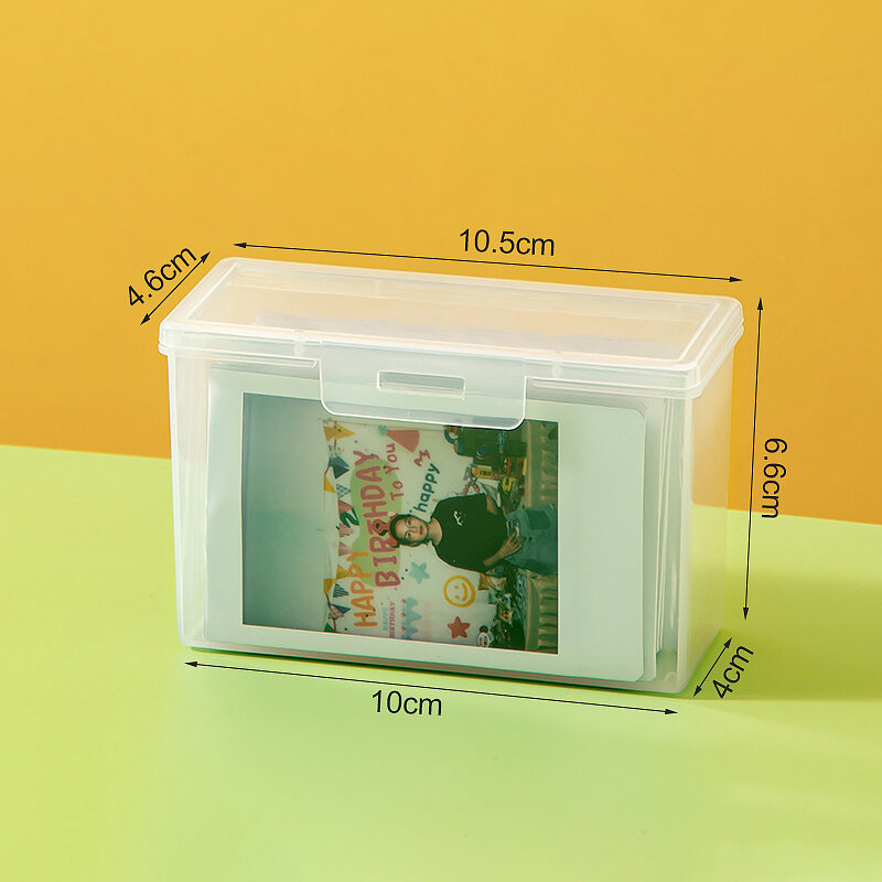 INS صندوق تخزين من البلاستيك الشفاف فوتوكروت بطاقة صغيرة صندوق تخزين مكتب منظم صندوق تصنيف صندوق القرطاسية