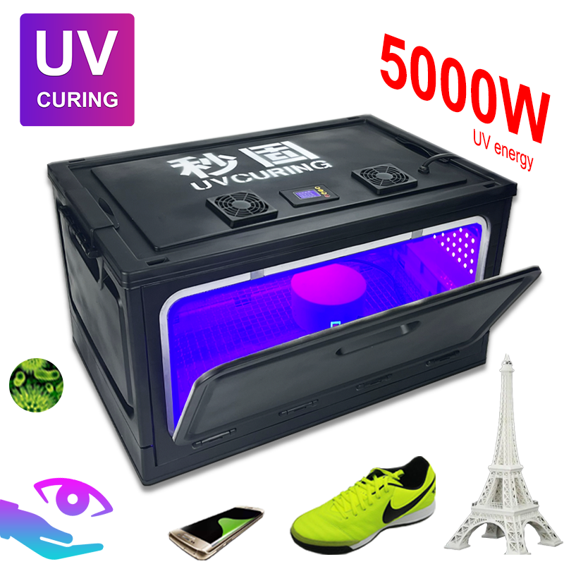 Caixa de impressora 3d led uv gel cura lâmpada luz ultravioleta cola cura óleo resina máquina tinta vidro tela seda telefone 365nm 395