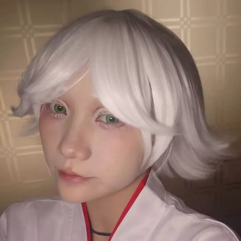 Anime Kamisama Kiss Mizuki Cosplay Wig Unisex White Short Hair Styling Heat Resistant Synthetic Wig Halloween