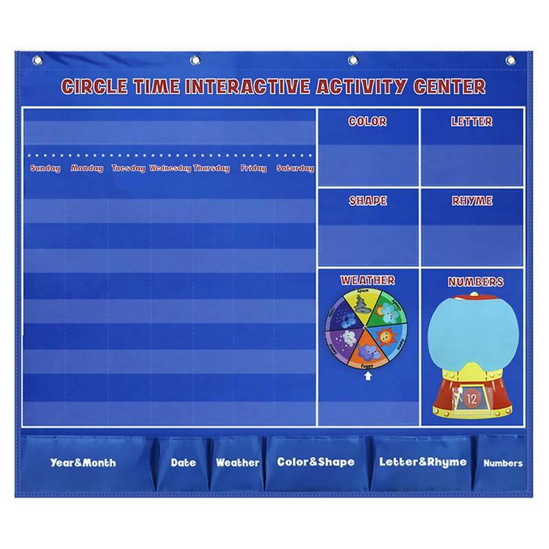 Circle Time Calendar Educational Weather Chart For Classroom Dangling Teaching Aids For Kindergarten Nursery Large Monthly