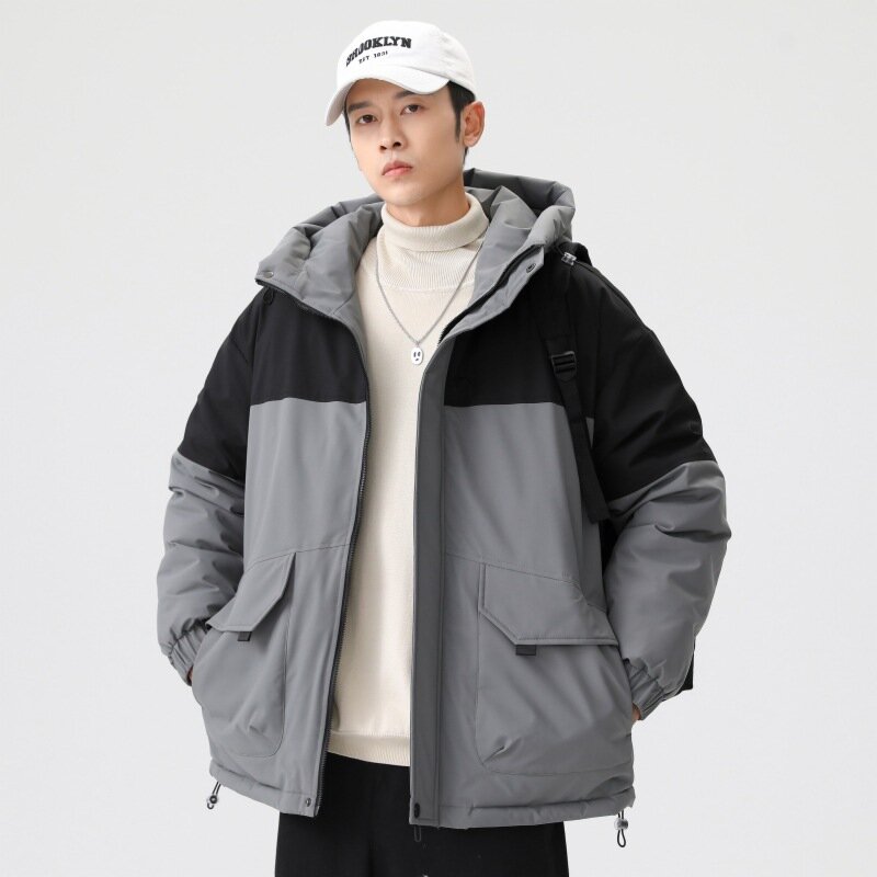 Piumino Patchwork giacca da uomo In inverno funzionale vento addensato per il tempo libero Senior Sense cappotto da uomo con cappuccio