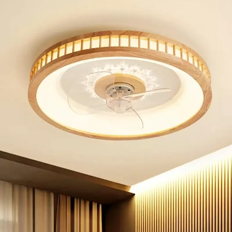 Ventilatore da soffitto moderno con lampada telecomando ristorante camera da letto Nordic giapponese ventilatore invisibile lampada da soffitto integrata