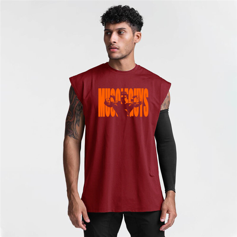 Gym Mens Brand Mesh Running Casual Quick-drying Tank Top Muscle Fitness Sleeveless Vest Workout Clothing Comfortable Singlets