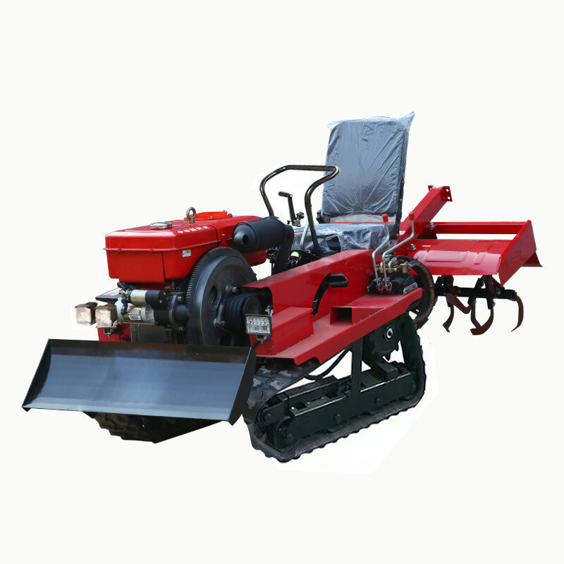 mini traktor do rolnictwa rolniczego 35HP Kultywator rolniczy glebogryzarka rotacyjna mini ciągnik gąsienicowy Rolniczy
