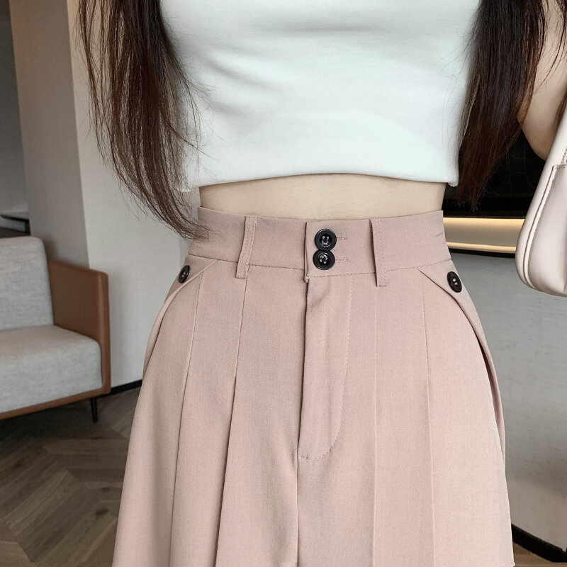 Skirts Women Sweet Classic Simple S-3XL Korean Style Leisure Design Solid High Waist All-match Retro Student Elegant Chic New