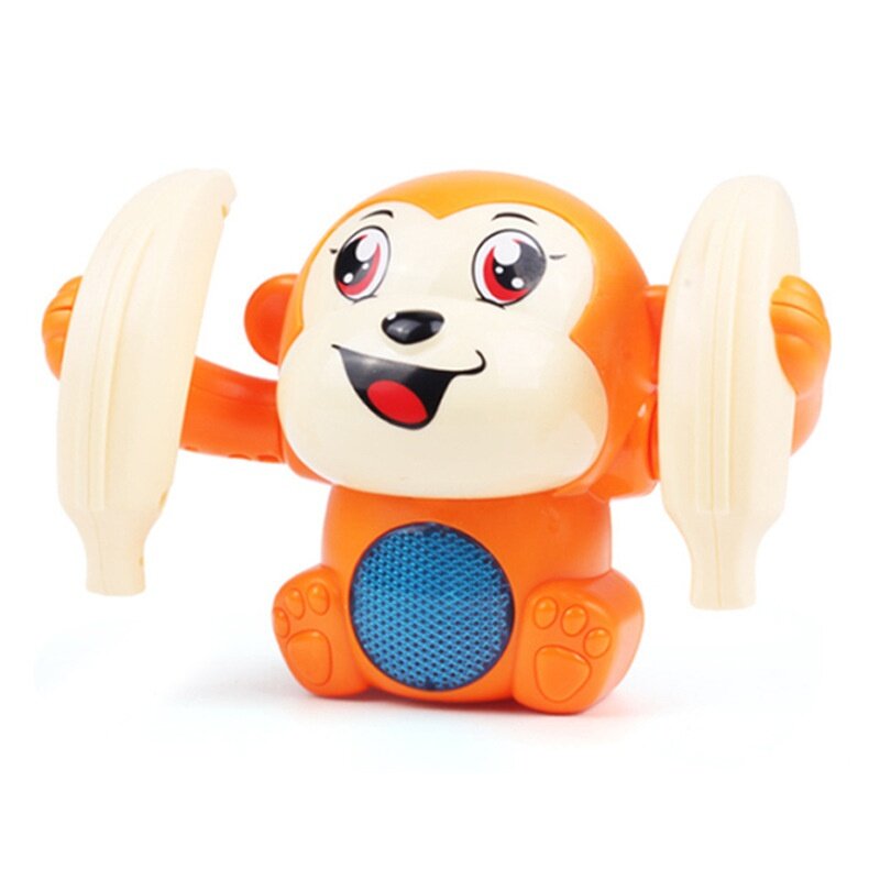 Children's Electric Tumbling Monkey Cartoon Tumbling Banana Monkey Voice-activated Induction Somersault Toys