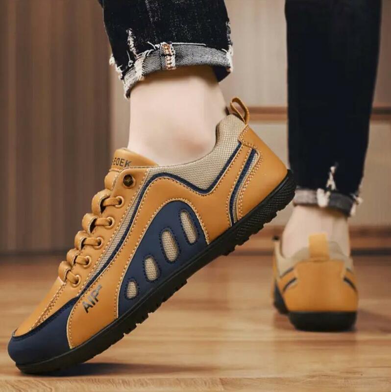 Zapatos Deportivos ligeros para Hombre, zapatillas informales transpirables con diseño a rayas, antideslizantes, cómodas, entrenadores