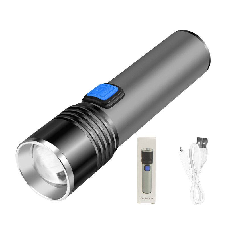 다기능 USB 딥 레드 라이트 LED 손전등, 시력 손상 방지 토치, 670nm, 5 M, 8 시간 블랙
