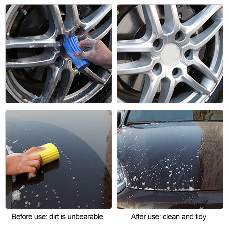 車の掃除用の多機能高圧スポンジ,汚れをきれいにするための,厚く,柔らかく,汚れを掃除するためのアクセサリー