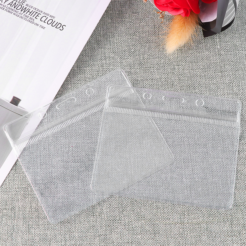 Transparant Vinyl Plastic Id Card Clear Stand Horizontale Naamplaatje Waterdicht Kantoorbenodigdheden