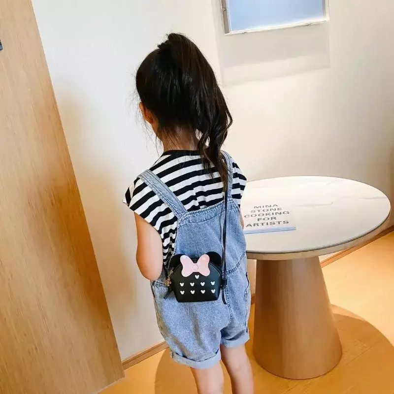 Coreano Fashion Kids PU Leather Cartoon Crossbody Bags ragazze Bow borse a tracolla bambini Mini portamonete bambini Fashion Bag regali