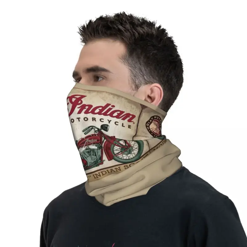 Motorcycle Motor Old Indians Never Die 4 Bandana Neck Gaiter Printed Wrap Scarf Warm Balaclava Cycling For Men Women Adult