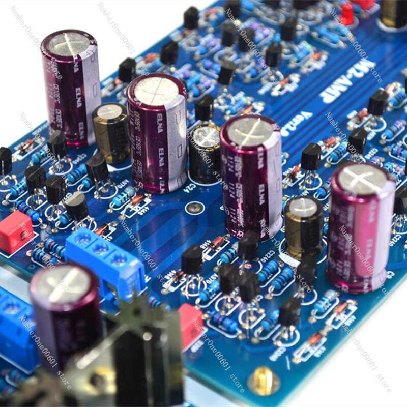 Papan Preamplifier Audio rumah Stereo HiFi M2-AMP rakitan berdasarkan sirkuit SC7-S2 Maranz dengan papan catu daya