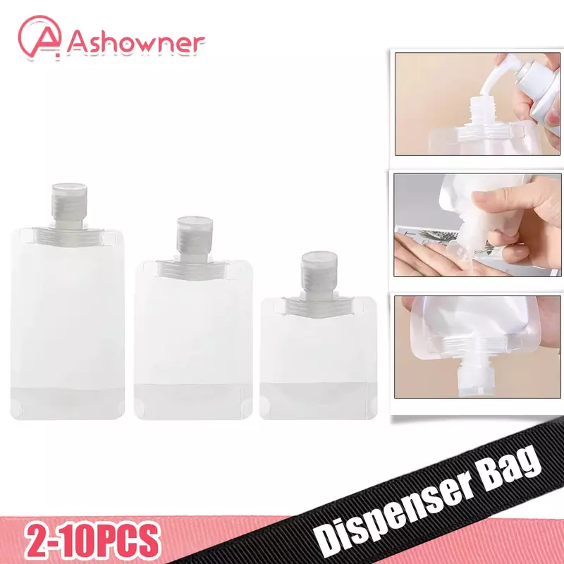 30/50/100ml Dispenser Bag Liquid Lotion Portable Travel Packaging Bag Reusable Leak-proof For Shampoo Cosmetic Storage Container