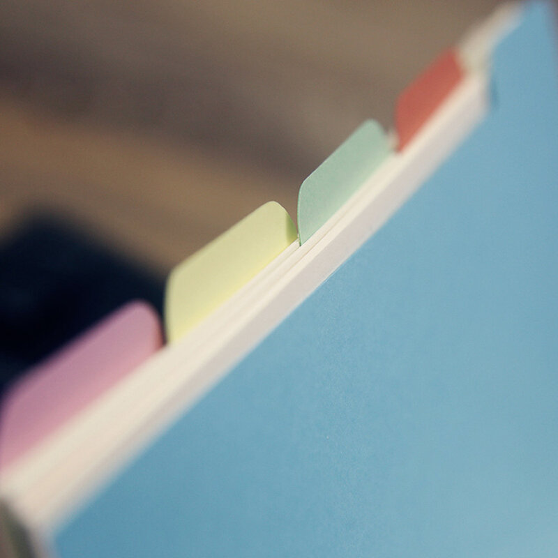 5 ricariche carta colorata vuota a 6 fori per quaderno a fogli mobili