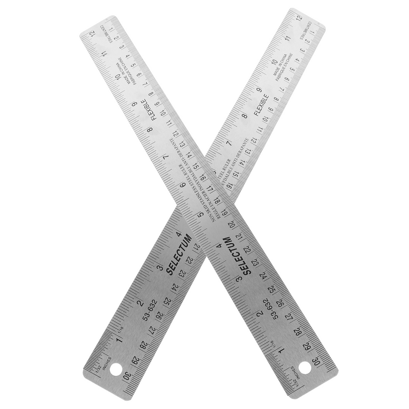 2 Pcs Cork Stationery Flexible Long-lasting Centimeters Rulers Measurement Corked Flexible Long-lasting Centimeters Rulers