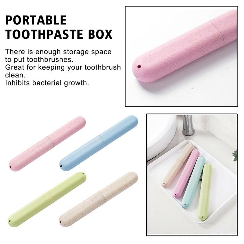 1pcs Portable Toothpaste Box Bathroom Accessories Travel Storage Dust-proof Bathroom For Camping Toothbrush Tube Cover F6P3
