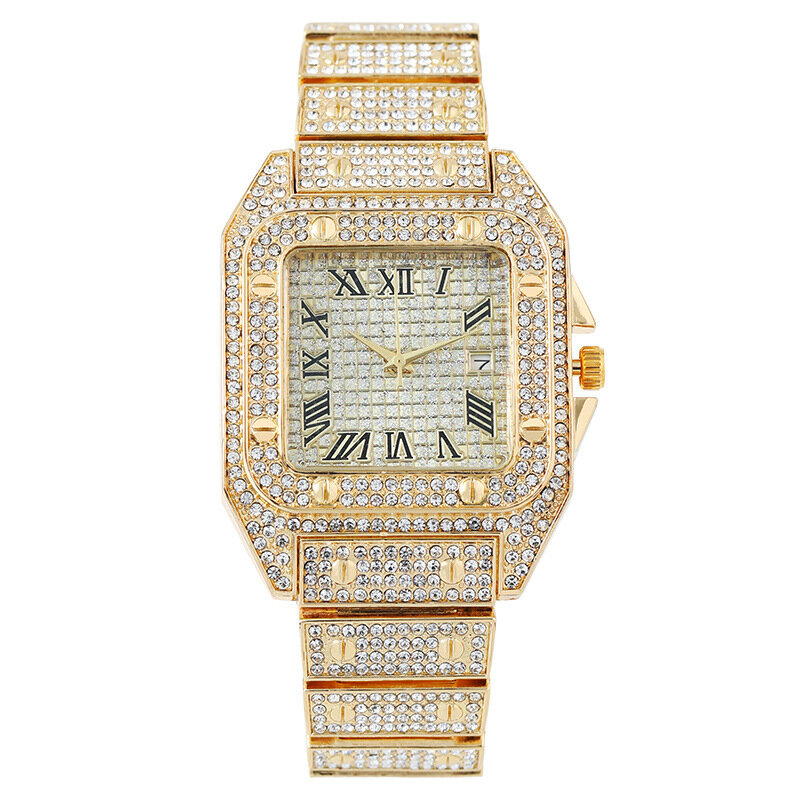 Zegarek dla kobiet Top marka luksusowy kalendarz diamentowy kwadratowe damskie zegarki kwarcowe zegary damskie Relogio Feminino Drop Shipping