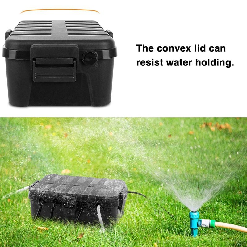 1 PCS Outdoor Electrical Box Waterproof Extension Cord Cover Black Plastic Protect Outlet, Plug, Socket, Power Strip