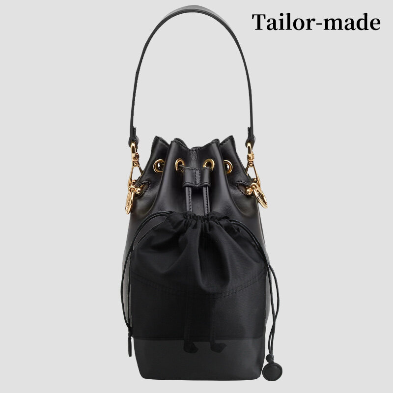 TINBERON Black Make up Bag Bucket Bag Accessories Inner Lining Waterproof Nylon Bag Insert Organizer Liner Cosmetic Storage Bag