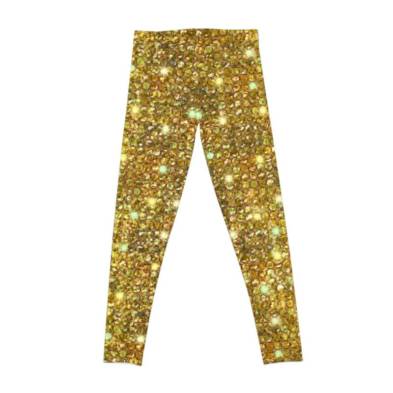 Gold Sequins And Sparkles Leggings Women's tights sports tennis for Women's pants Womens Leggings
