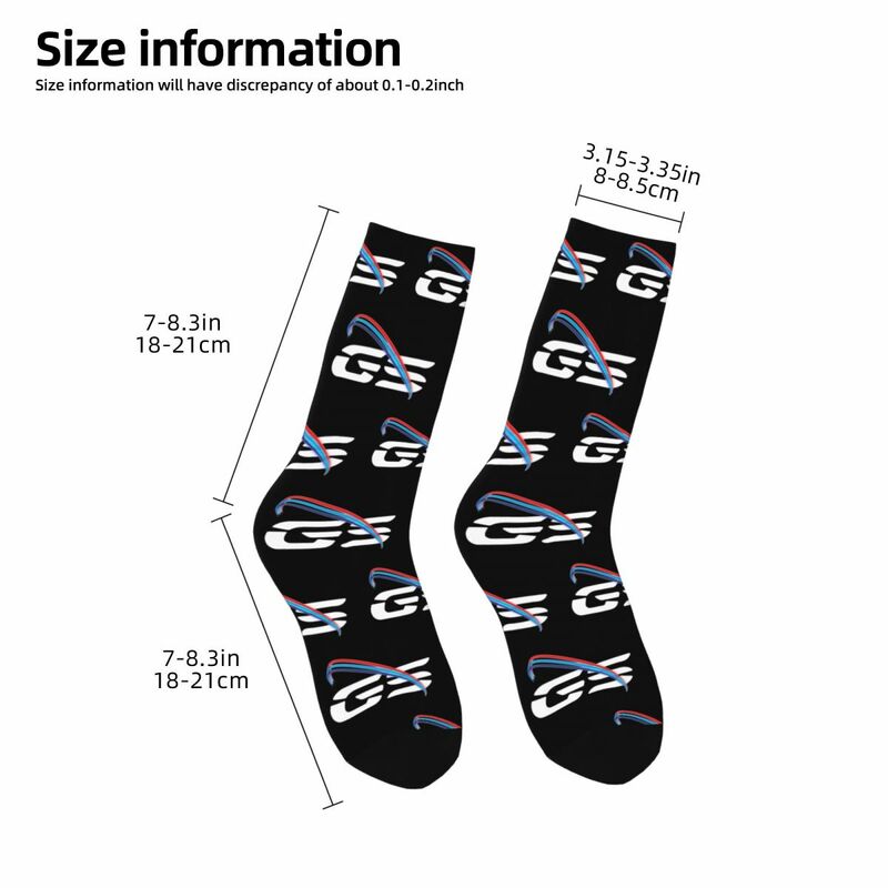 Men's Women's Motor Race GS LIGHT Motorcycle Socks Cute Casual Socks Harajuku Accessories Middle Tube Socks Best Gift