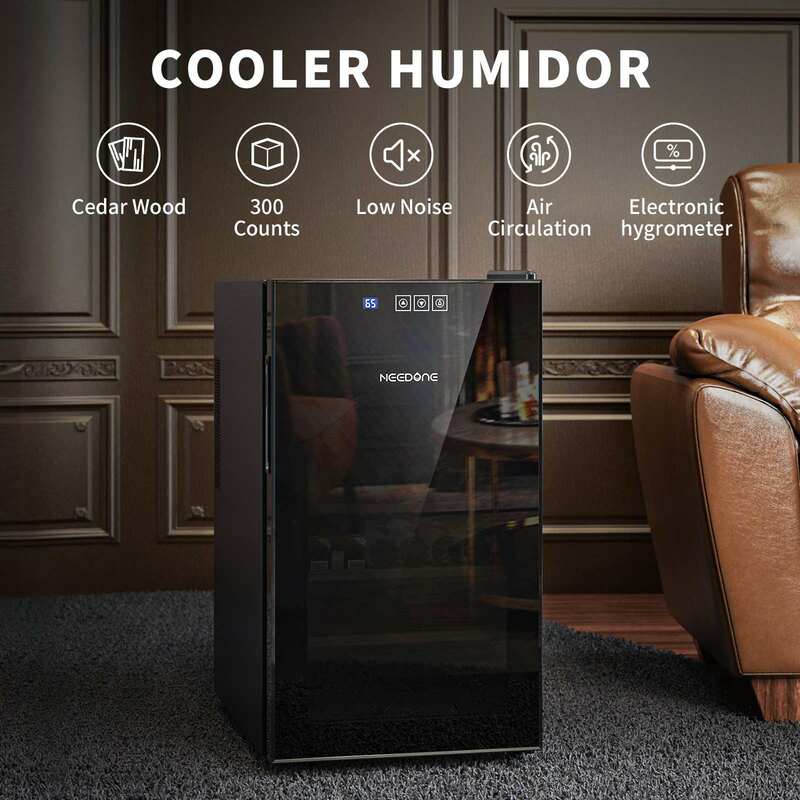 NEEDONE 48L Humidor cygarowy z systemem kontroli temperatury ogrzewania i chłodzenia cicha termostatyczna szafka z chłodnicą elektryczną