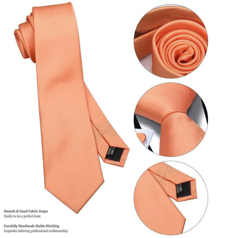Neue herren Krawatte Hanky Manschettenknöpfe Set Mit Luxus Geschenk Box Einfarbig Krawatte Für Männer Anzug Hochzeit Business Party zubehör