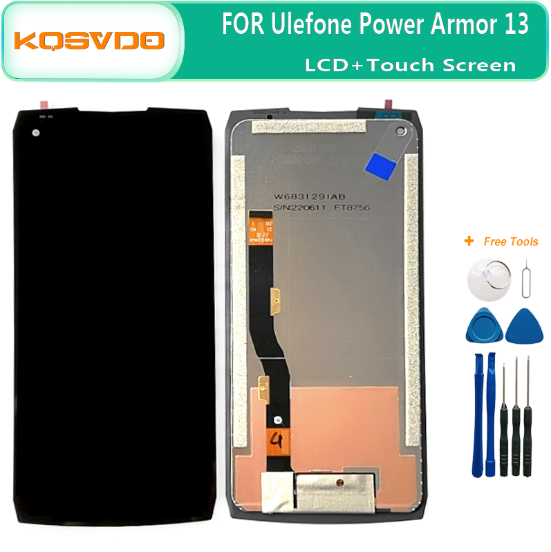 100% Asli Baru 6.81 Inci untuk Ulefone POWER ARMOR 13 Tampilan LCD dan Layar Sentuh Digitizer Pengganti Telepon Armor13 + Alat