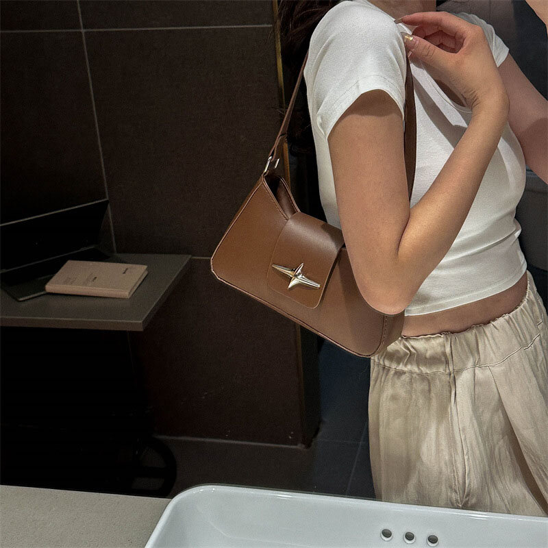 Винтажные сумки-хобо из искусственной кожи, Дамский клатч на одно плечо, модные простые женские тоуты