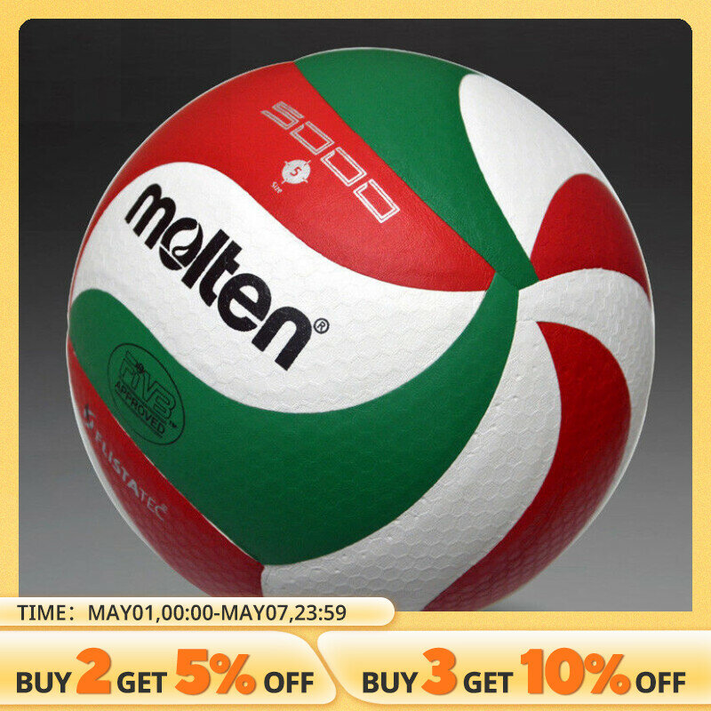Molten V5M5000 Voleibol Profissional Tamanho Padrão 5 PU Soft Beach Ball para Adulto e Adolescente Treinamento Competição