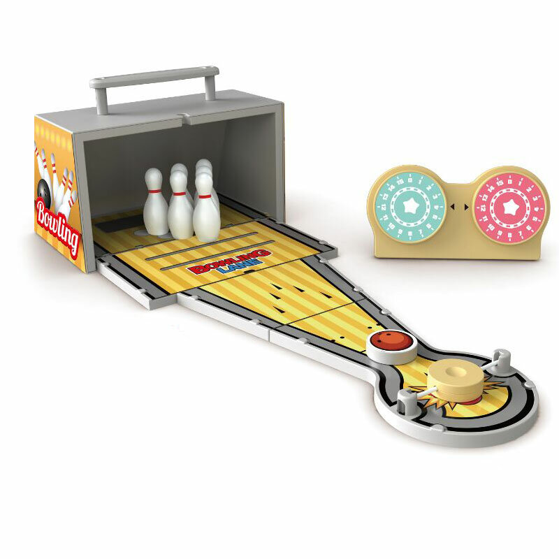 Nieuwe Storage Functie Ontwerp Plastic Strategie Speelgoed Tafel Top Bowling Spel Voor 4 + Kids