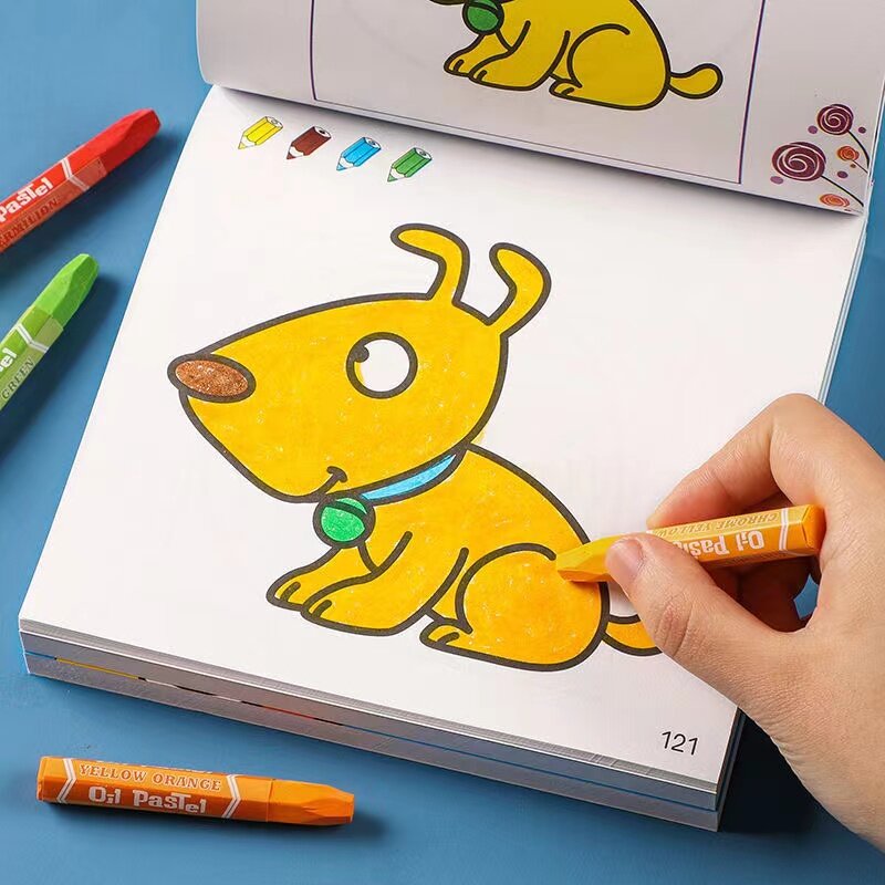 78 sheets Boys Girls Children's Coloring Books Cars Animals Vegetables Baby Drawing Book School Early Education Stationery Toys