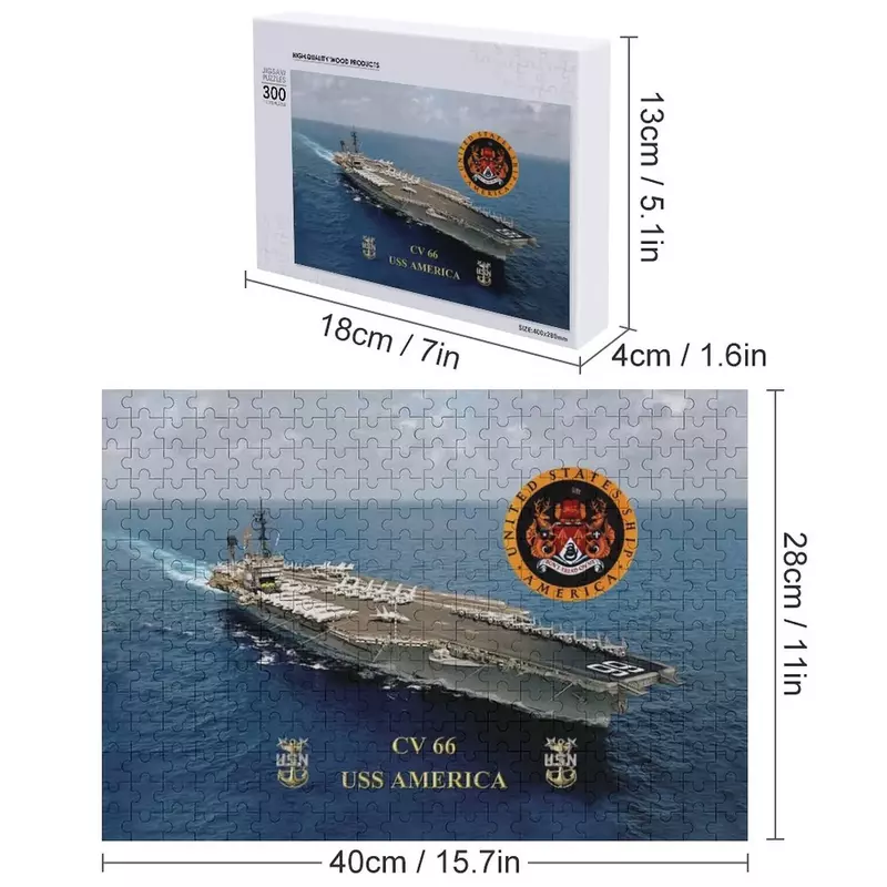 CV-66 USS Amerika Jigsaw Puzzle mainan disesuaikan untuk anak-anak mainan baru untuk anak 2022 hadiah disesuaikan untuk anak-anak teka-teki