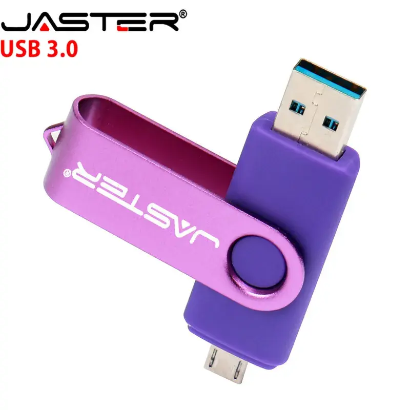 JASTER USB OTG 3,0 para teléfono móvil ordenador Android moda novedosa Multicolor rotación GB/4GB/8GB/16GB/32GB/64GB de memoria
