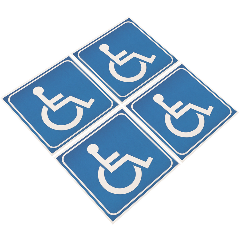 Letrero de silla de ruedas para discapacitados, pegatinas para discapacitados, calcomanía con símbolo, estacionamiento para discapacitados, inodoro
