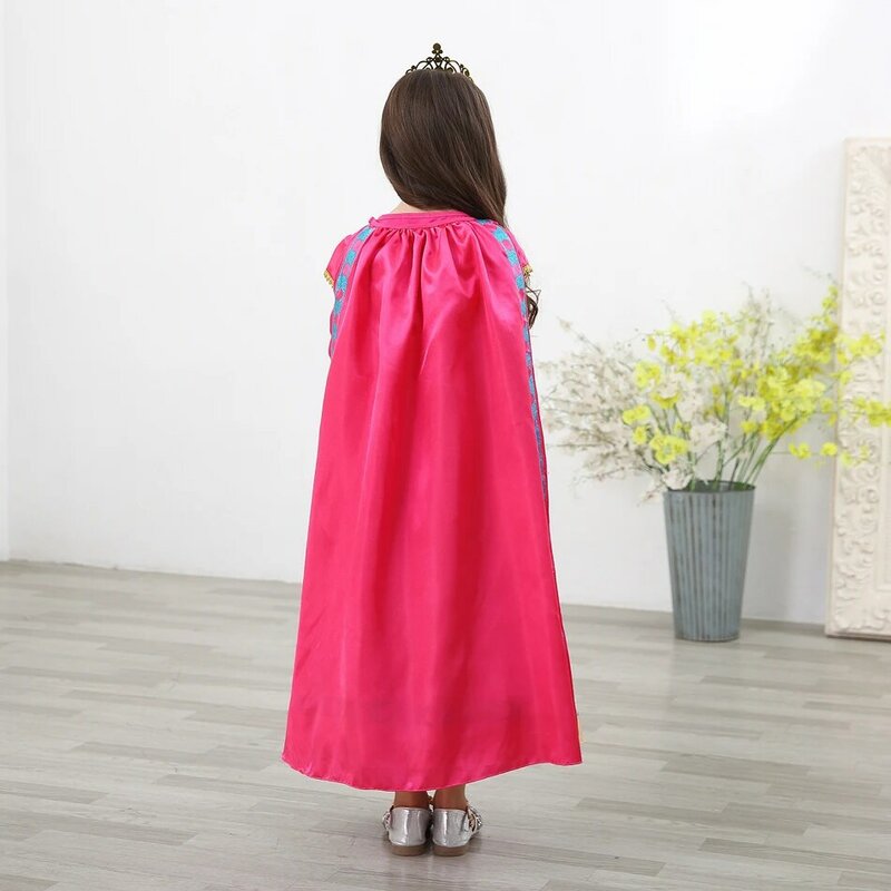 Платье принцессы жасмин для девочек, рождественское великолепное розовое платье Aladdin, Детская светодиодная лампа, Детская Арабская одежда