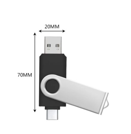 USB 2.0 펜 드라이브 TYPE-C 마이크로 USB 플래시 드라이브, 2 인 1, 32GB, 64GB, 128GB, 256GB, 512GB, 1TB, 2TB OTG