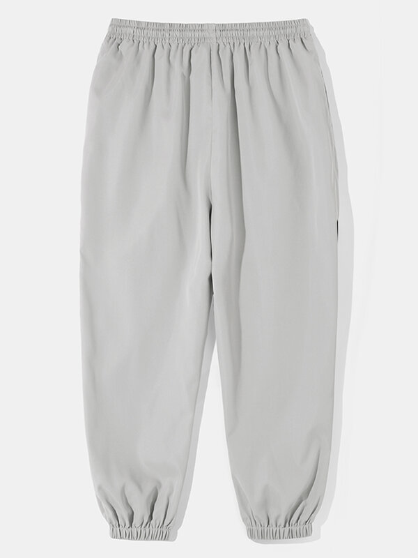 Charmkpr-Calças masculinas soltas com cordão, calças compridas, streetwear de grandes dimensões, patchwork roupas da moda, verão, 2024