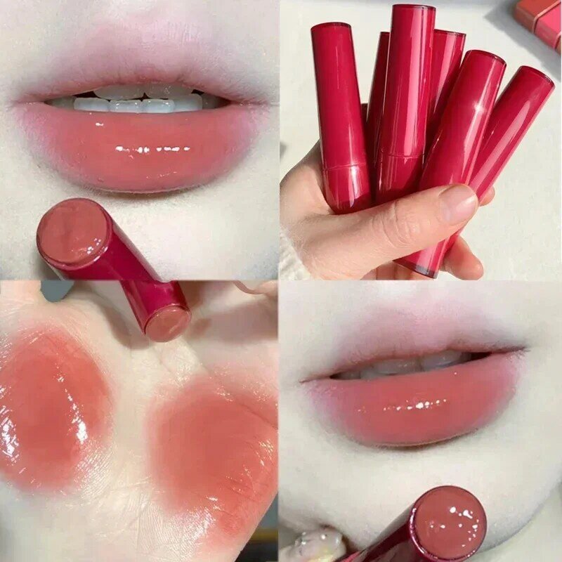 8 Colors Jelly Lipstick Moisturizing Mirror Water Light Solid Lip Gloss Glass Tea Red Brown Lip Glaze Tint Makeup Cosmetics New