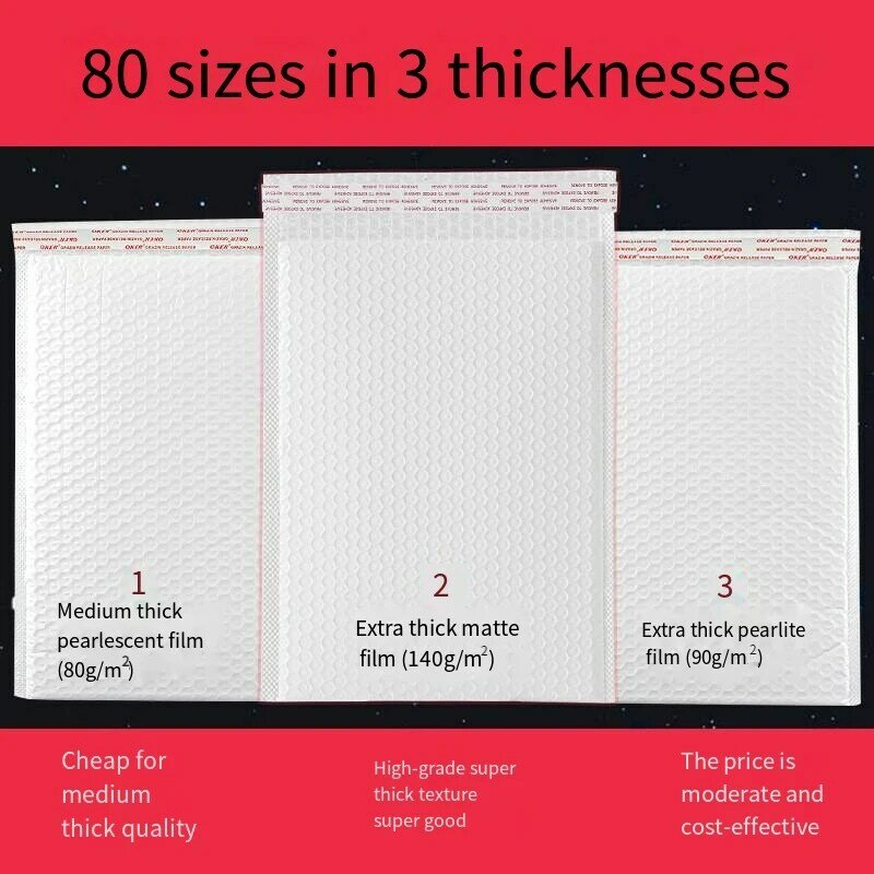 10PCS Bubble Mailers Padded Envelopes Packaging Bags for Business Shipping Packaging 20*25cm White Bags for Packaging