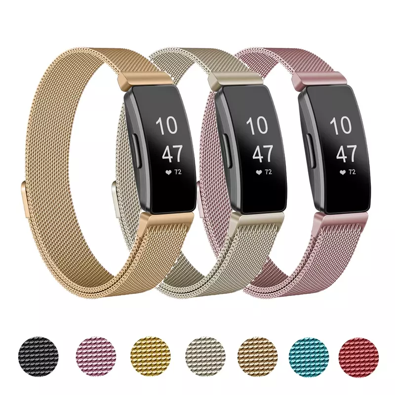 Correa de Metal para reloj inteligente Fitbit Inspire 2, accesorios milaneses de repuesto