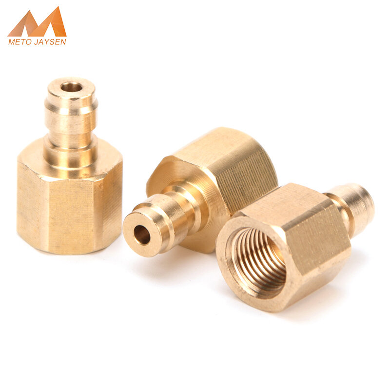 Copper Quick Coupler Connector Fittings 1/8BSPP 1/8NPT M10x1 Thread 8MM Male Plug Socket 3pcs/set