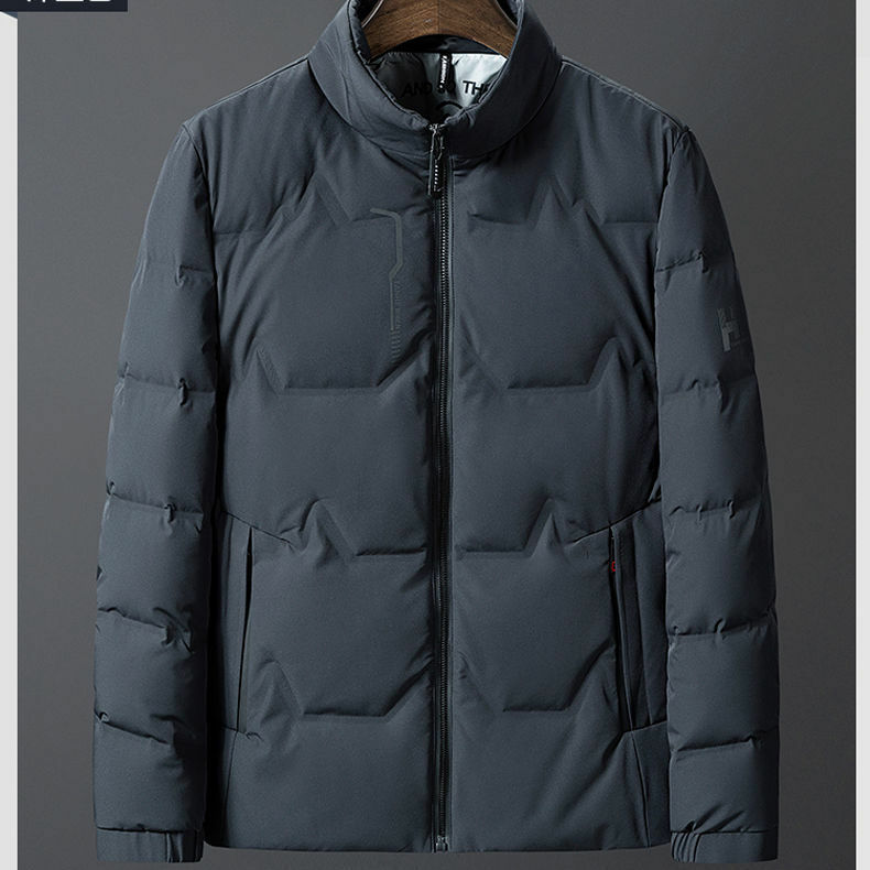 Новинка 2022, модная осенне-зимняя мужская куртка на утином пуху, светильник кие тонкие зимние куртки, Мужская теплая верхняя одежда с воротником-стойкой, пальто Z08