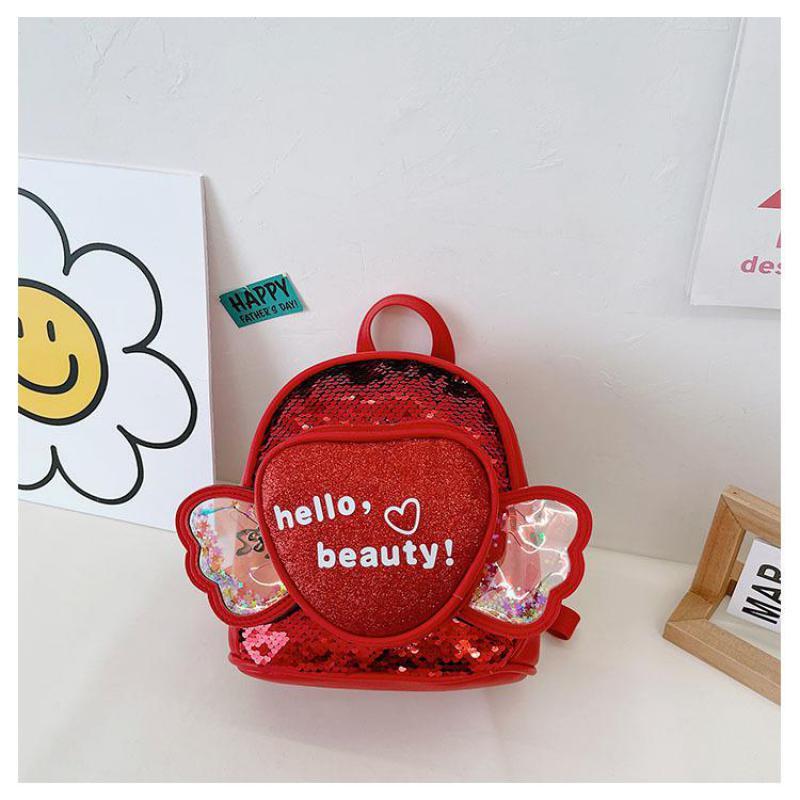 Princess Schoolbag for Children, mini mochila casual, bonito coração de pêssego, pequeno, jardim de infância, moda